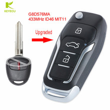 KEYECU Replacement Upgraded Flip Remote Car Key Fob 433MHz ID46 for Mitsubishi Outlander 2006 - 2015 FCC ID: OUCG8D-576M-A 2024 - buy cheap