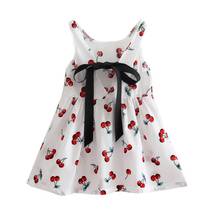 Baby Girl Dress Kids Girl Cherry Dress Sleeveless Print Cotton Dresses Clothes For Girls Children Toddler Vestidos 2024 - buy cheap