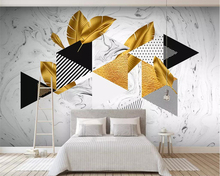 Beibehang Custom wallpaper murals abstract geometric lines gold home improvement TV sofa background wall painting 3d wallpaper 2024 - buy cheap