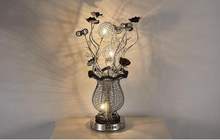 Free Shipping lowest price aluminum string flower vase table lamp novel hand made G4*4 decor table lamp bedroom decor lighting 2024 - buy cheap