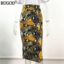RUGOD New Multi Color Leopard Printed Skirt Women Fashion High Waist Midi Pencil Skirt Saia 2019 Summer Jupe Skirt Plus Size 2024 - buy cheap