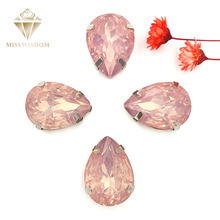 Diamantes de imitación de ópalo rosa claro mate para coser, con parte posterior plana, accesorios para ropa, envío gratis 2024 - compra barato