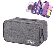 Women Travel Accessories Bra Underwear Bag Portable Weekend Overnight Cosmetics Socks Finishing Organizer Double Storage Pouch 2024 - buy cheap