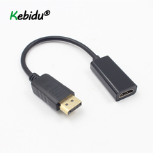 Kebidu-Adaptador de Cable de HDTV 1080P DP a HDMI, convertidor de puerto de pantalla para proyector HDTV, compatible con macho a hembra 2024 - compra barato