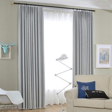 Cortina de lino bordada para sala de estar, persiana de tul de estilo nórdico, con hojas grises, para Cocina 2024 - compra barato