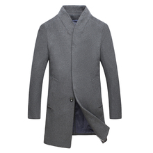 Новый мужской шерстяной костюм, дизайнерское шерстяное пальто, мужской повседневный Тренч, дизайнерский приталенный офисный костюм, куртки, хлопковое Мужское пальто 2024 - купить недорого