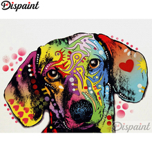 Pintura completa quadrada/broca redonda 5d diy pintura de diamante "cor cachorro" bordado ponto de cruz 3d decoração de casa a01019 2024 - compre barato