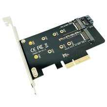 Adaptador PCIE a M2 SSD NVME M Key basado en SATA, B Key a PCI-e 3,0x4, controlador, tarjeta convertidora, compatible con 2280, 2260, 2242, 2230 M.2 2024 - compra barato