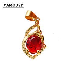 Лидер продаж 2018, блестящее женское ожерелье VAMOOSY с подвеской цвета 24-каратного золота, дружба, подарок для вечерние, без цепочки 2024 - купить недорого