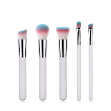 Juego de 5 brochas de maquillaje portátiles BBL, brochas de maquillaje en polvo/base/contorno/corrector/Kits de brochas de cejas, Maquiagem de Color degradado 2024 - compra barato