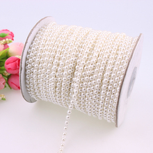 4mm Flat Back Plastic Pearl Trim Ivory / White ABS Half Round Pearls Beads String For Craft / Crafts Wedding Clothes Decorative 2024 - buy cheap