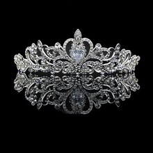 Cristais genuínos transparentes strass tiara coroa noiva acessórios para cabelo joias de casamento 2024 - compre barato