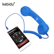 Kebidu 3.5mm Mic Retro Telephone POP Cell Phone Vintage POP Cell Phone Handset Receiver Volume Control for Iphone 2024 - buy cheap
