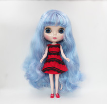 Free Shipping big discount RBL-736 DIY Nude Blyth doll birthday gift for girl 4colour big eye doll with beautiful Hair cute toy 2024 - buy cheap