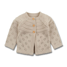 Baby Girls Cardigan Toddler Sweater Infant Coat Hollow Out Fashion Cute Infant Girls Knitted Jacket RT197 2024 - buy cheap
