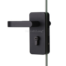 1PCS Black Zinc Alloy Glass Single Door Handle Lock Glass Partition Door Locks for 8-12mm Glass with 3PCS Keys JF1907 2024 - buy cheap