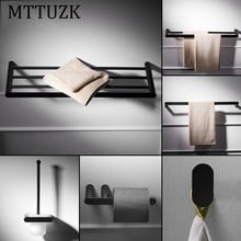 MTTUZK 304 stainless steel bath towel rack, towel bar, matt black bathroom Shelf, bathroom hardware set, robe hook,Toilet brush 2024 - buy cheap