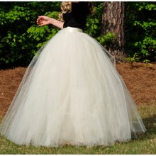 Falda de tutú con cremallera para mujer, falda de tutú de alta gama, muy exuberante, hecha a medida, para novia 2024 - compra barato