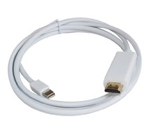 Mini puerto de pantalla Thunderbolt chapado en oro, 1,8 M/6 pies, DP a HDMI, cable adaptador macho Mac para Apple Macbook Air Pro 2024 - compra barato