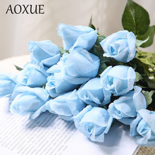 Single artificial touch moisturizing rose simulation silk flower fake plant wedding home decoration potted flowers arrangements 2024 - buy cheap