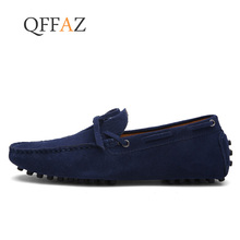 QFFAZ-zapatos informales con borlas para hombre, mocasines planos de cuero de gamuza, sin cordones, talla grande 38-48, 2021 2024 - compra barato