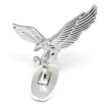 Universal 3d eagle emblema logotipo do carro frente capa ornamento capa de carro chrome eagle emblema para carro auto frente adesivos de prata-branco 2024 - compre barato