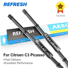 REFRESH Wiper Blades for Citroen C3 Picasso 24"&16" Fit Push Button / Bayonet Arms 2008 2009 2010 2011 2012 2013 2014 2015 2024 - buy cheap