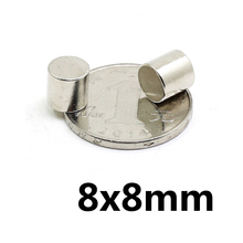 10pcs 8 * 8mm super strong neodymium magnet N35 disc permanent magnet rare earth art process neodymium iron boron magnet 2024 - buy cheap