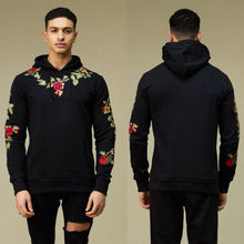 Sudaderas con capucha para hombre, suéter de manga larga con bordado Floral, informal, a la moda, 2018 2024 - compra barato