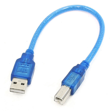 1 шт. 1ft 30 см короткий тип A папа Тип B папа USB 2,0 Принтер Сканер кабель синий 2024 - купить недорого