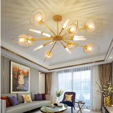 Royal-luminária led de teto para sala de jantar, estar, restaurante, iluminação interna, luminária de teto em ferro, dourada 2024 - compre barato