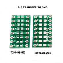 Placa universal dip para smd 0805 0603 0402, capacitor led 10 peças, adaptador pcb, conversor de placa pcb, frete grátis 2024 - compre barato