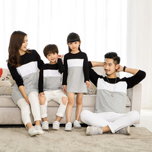 Family Matching Shirt Family Mommy Daddy Kids Pullovers Stripe Clothes Long Sleeve Sweater Family Look Women Mother Baby Dress 2024 - buy cheap