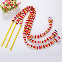 Cat Toys Cute Funny Colorful Rod Cartoon snake Teaser Wand Plastic Pet Toys for Cats Interactive Stick Cat Supplies 2024 - buy cheap
