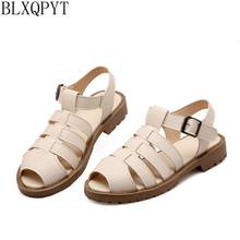 New Plus Big 34-43 Size Women Summer Sandals Ribbon Sweet Fashion Peep Toe Leisure Shoes Woman Non-slip Flat Sandals 199 2024 - buy cheap