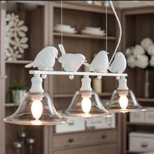 European Three Bird led chandelier led lamps led chandelier lighting E14 led light retro art glass led lustre chandeliers 15 2024 - buy cheap