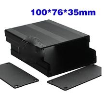 100x76x35mm Black Aluminum Enclosure PCB Shell Cooling Box Case Split Type 2024 - buy cheap