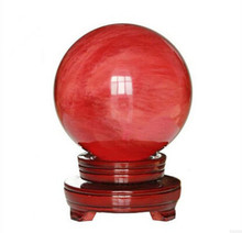 FREE SHIPPING RARE Red QUARTZ CRYSTAL SPHERE BALL 80--85mm+ Stand 2024 - buy cheap