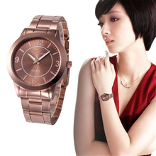 Geneva relógio luxuoso feminino e masculino, em aço inoxidável esportivo quartzo à prova d'água 2024 - compre barato