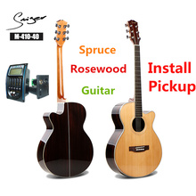 Cutaway Spruce Guitar Acoustic Electric Steel-String 40 Inches A-Body Guitarra 6 Strings Pickup Guitars Rosewood Folk Pop 2024 - buy cheap