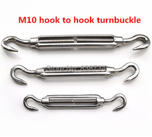 2pcs 304 stainless steel turnbuckle strainer fence wire tensioner hook to hook m10 2024 - buy cheap