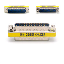 M-M db25 comum mini trocador de gênero db25 cabo serial adaptador estendido 25 pinos db25 macho para macho m/m minitype changer conector 2024 - compre barato