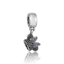 Authentic 925 sterling silver cartoon ear hat dangle charms with cz Fit Original Brand Charms Bracelet jewelry LW651 2024 - buy cheap