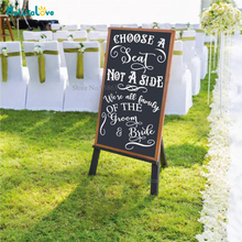 Choose A Seat Not A Side Wedding Board Sticker Welcome Sign Decor Reception Decoration Vinyal Wallpaper B890 2024 - buy cheap