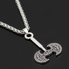 Vitage Punk Slavic Gothic Axes Pagan Pendant Necklace Men Amulet Nordic Viking Jewelry Friendship Party Birthday Best Gift 2024 - buy cheap