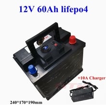 12v 60ah lifepo4 battery pack Inverter Boost Portable Battery for car ebike motorbike UPS lead acid battery+10A Charger 2024 - buy cheap