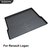 QUEES Custom Fit Cargo Liner Trunk Floor Mat for Renault Logan Mk2 2012 2013 2014 2015 2016 2017 Heavy Duty Liner TPO Rubber 2024 - buy cheap