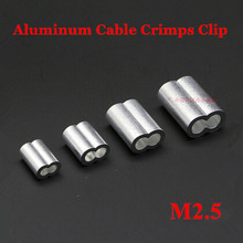 Prensatelas de Cable de aluminio M2.5, accesorio de prensado con forma de manga, 8 virolas de doble orificio, bucle ovalado, 500 Uds. 2024 - compra barato