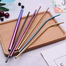 Stainless Steel Colorful Drinking Straw Reusable High Quality Drinking Straws With Cleaner Brush For Bar Party Accessories 2024 - buy cheap