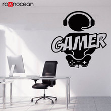 Gamer Wall Decal Controller Customized For Kids Bedroom Vinyl Wall Art Decals Boy Guy Controller Video Game Teen Sticker 3082 2024 - buy cheap